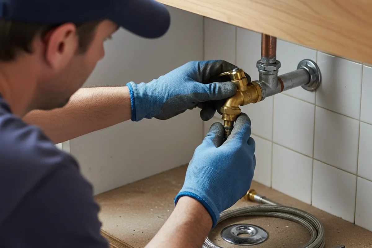Shutoff valve and fitting work during Well Pump Repair in Roseville